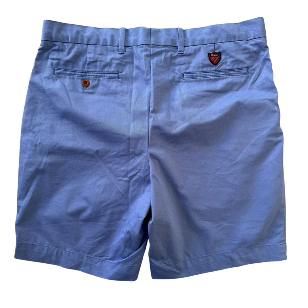 Polo Golf 37x9* Classic Fit Blue Cotton Polyeter Blend Men's Chino Shorts‎